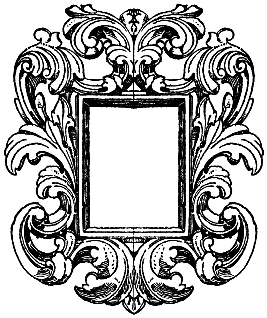 538x640 German Mirror Frame Clipart Etc