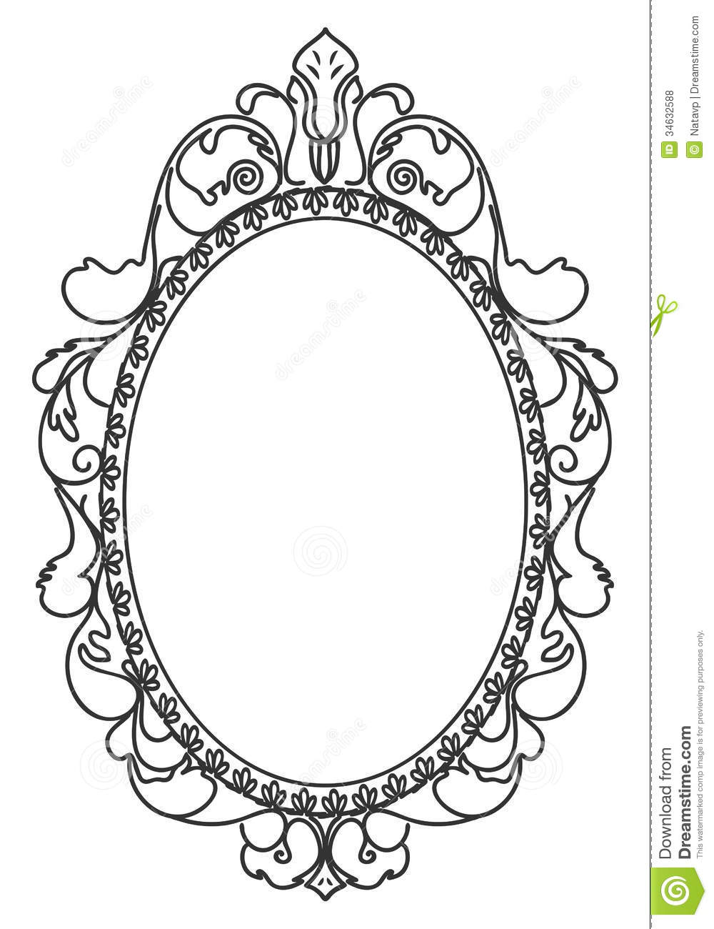 1000x1300 Vintage Oval Frames Vector