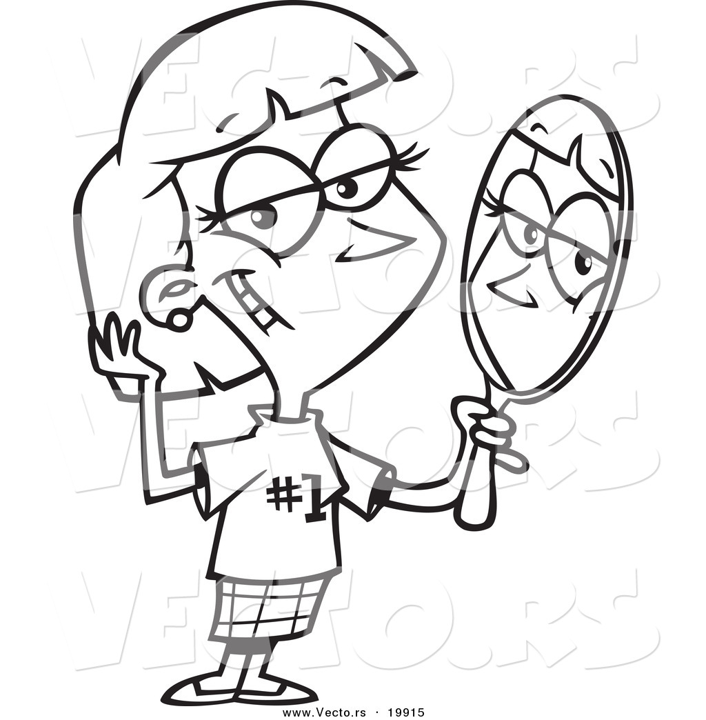 1024x1044 Person Looking In Mirror Drawing
