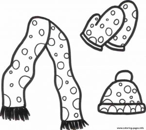 300x267 Mitten Coloring Page Easy For Preschool Mittens Pages Kids
