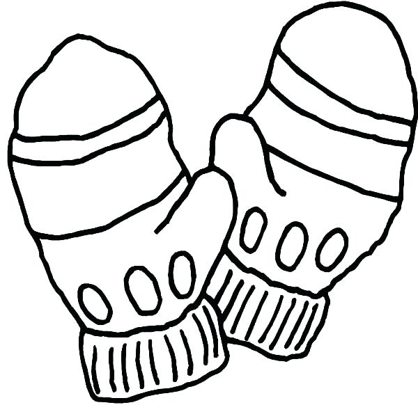 600x582 Mitten Coloring Sheets How To Draw Mittens Coloring Pages Free