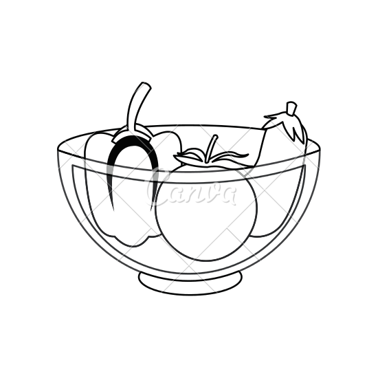 550x550 Bowl Of Vegetables Icon