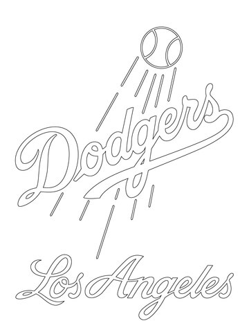 360x480 Los Angeles Dodgers Logo Coloring Page Free Printable Coloring Pages