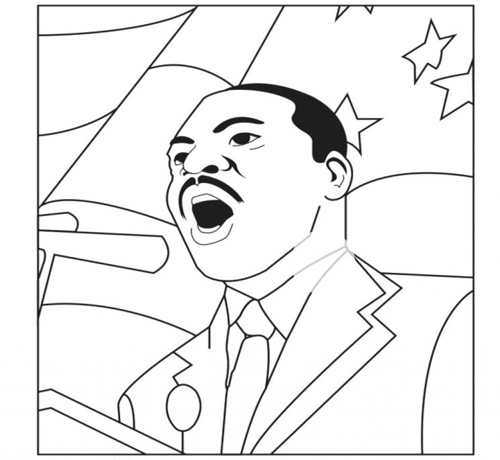 1024x942 Martin Luther King Jr Coloring Page Paginone.biz