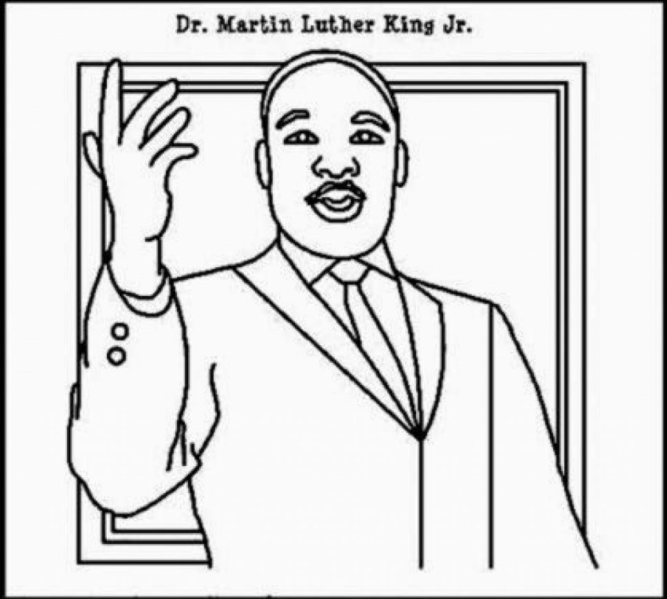 968x870 Martin Luther King Jr Coloring Page