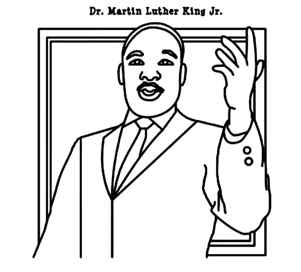 600x544 Dr Martin Luther King Coloring Pages