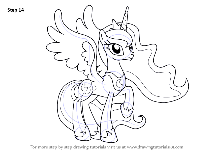 845x598 Learn How To Draw Princess Luna From My Little Pony Friendship Is