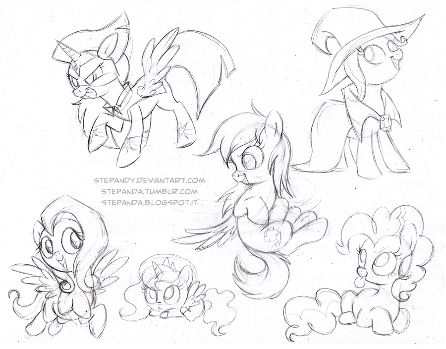 900x704 My Little Pony Free Sketches 3 By Stepandy