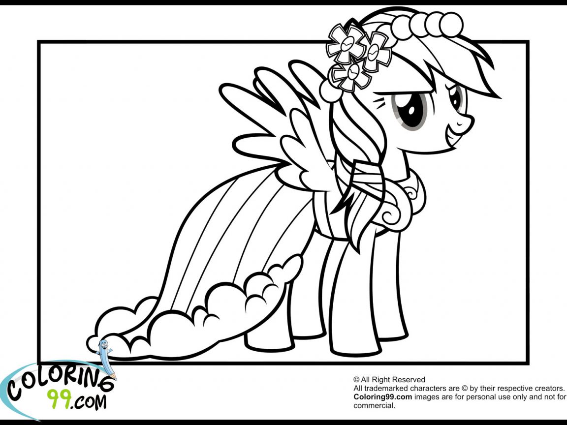 1152x864 My Little Pony Coloring Pages Rainbow Dash Intended To Print
