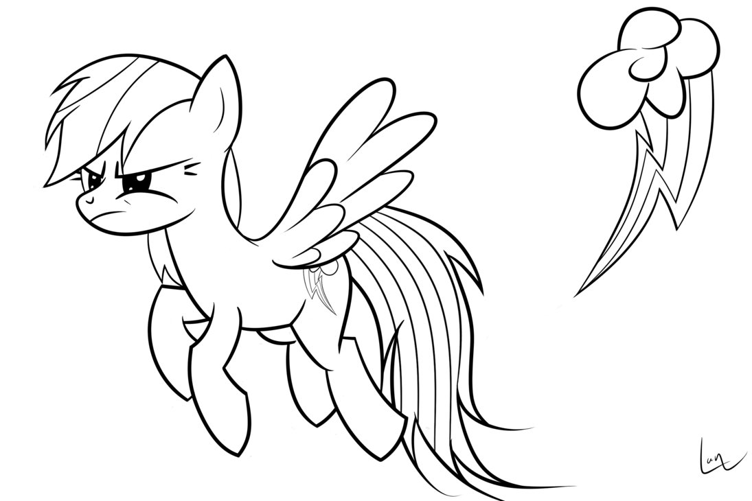 1095x730 Rainbow Dash Lineart By Lankly