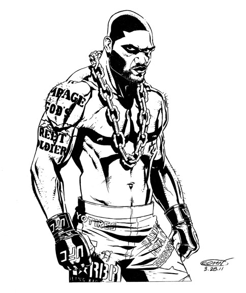 484x576 Mixed Martial Art A Step By Step Drawing Of Quinton