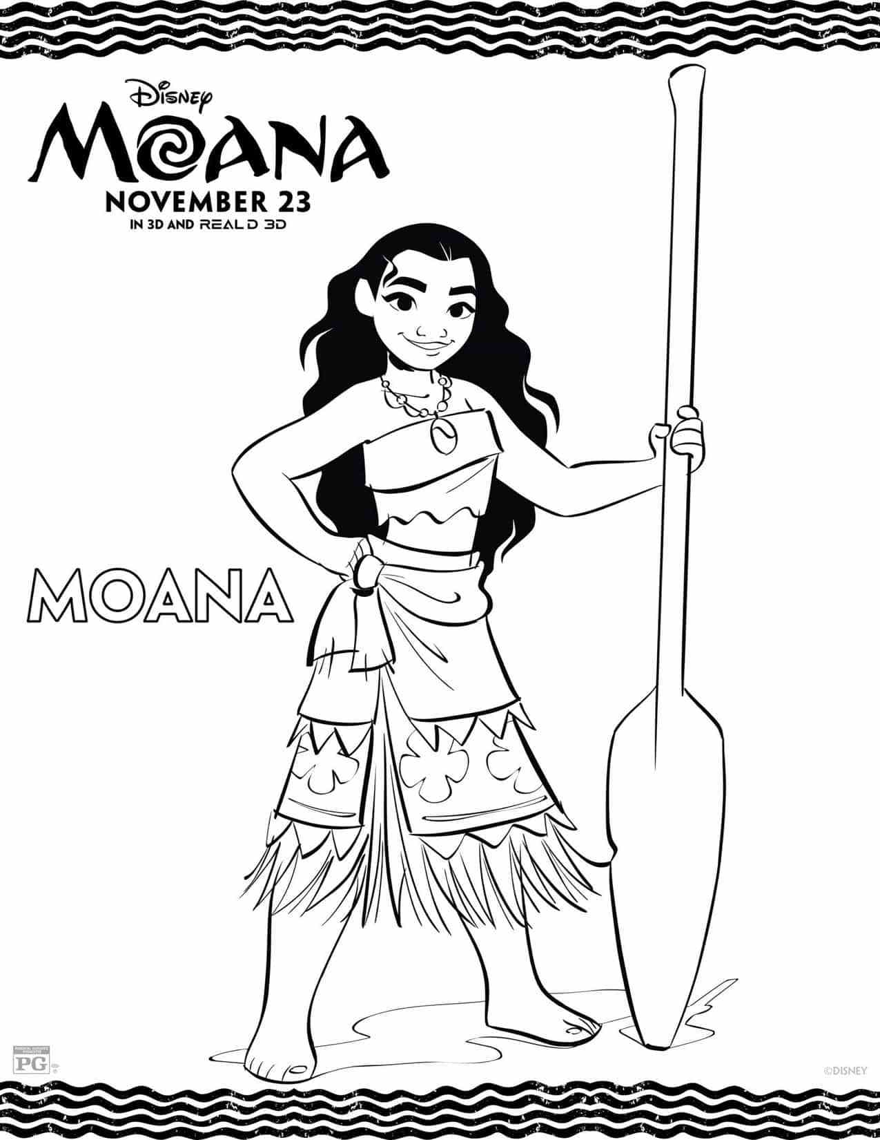 1275x1650 Free Printable Moana Coloring Sheets