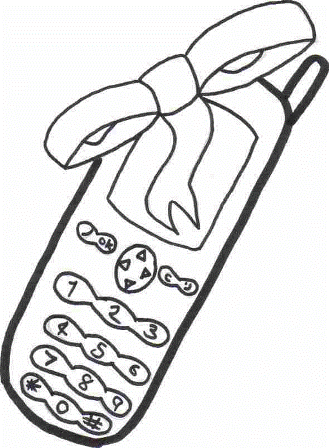 329x448 Cell Phone Coloring Page