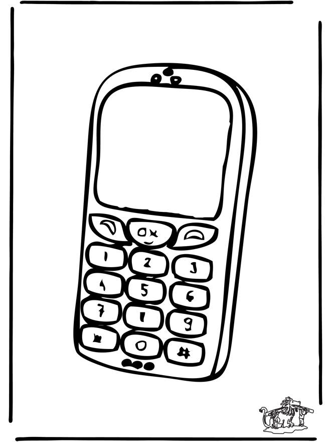 660x880 Printable Mobile Phone Coloring In Sweet Draw Cell Pages