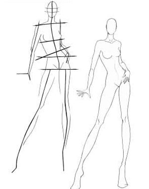 300x380 How To Draw A Model For Fashion Designs. For London Craft Ideas