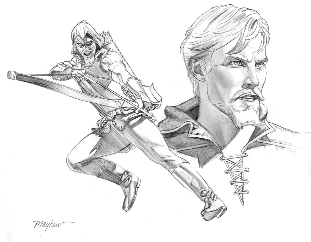 1045x814 Green Arrow Model Sheet By Mikemayhew