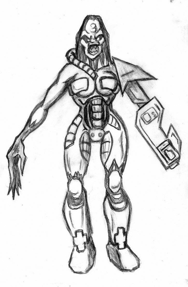725x1103 Quake Ii Iron Maidenclassiksketch For Modeling By Murzik18