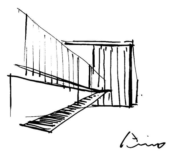 600x541 Eychaner Lee House By Tadao Ando Sketch Sketch