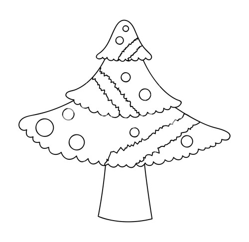 500x486 Christmas Tree Drawing Shape Royalty Free Stock Image
