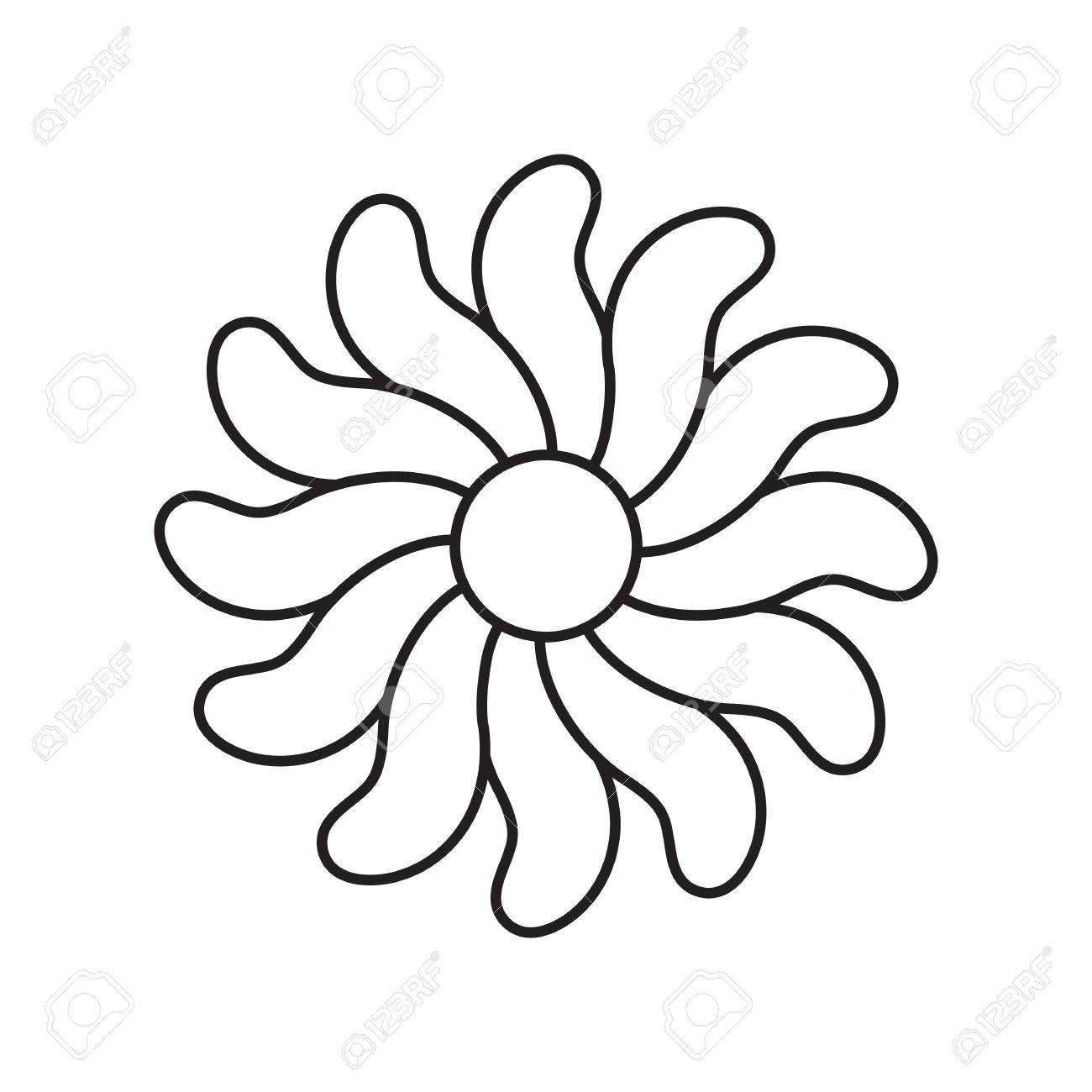 1300x1300 Flower Vector Icon, Logo, Template, Pictogram. Modern Emblem