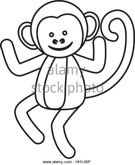 443x540 Cute Mokey Cartoon Icon Vector Stock Photos Amp Cute Mokey Cartoon