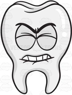 236x311 Vector Illustration From Teeth Care Concept, Funny Molar Tooth