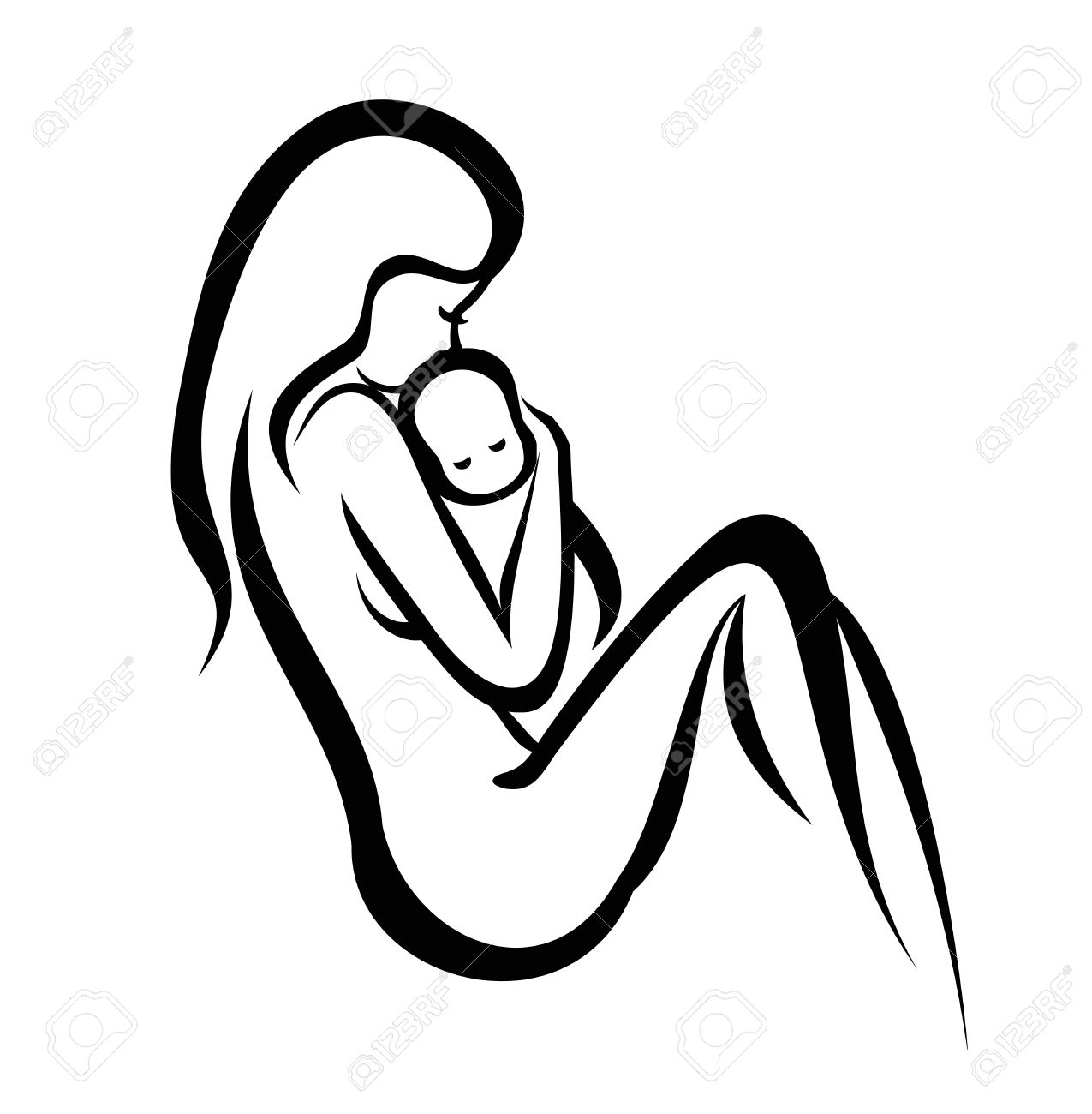 1275x1300 Mother Her Baby Symbol Royalty Free Cliparts, Vectors,