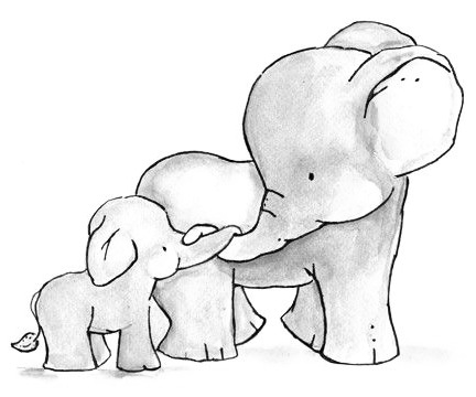 432x360 Elephants Hug