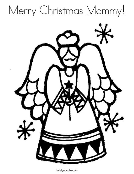 468x605 Merry Christmas Mommy Coloring Page