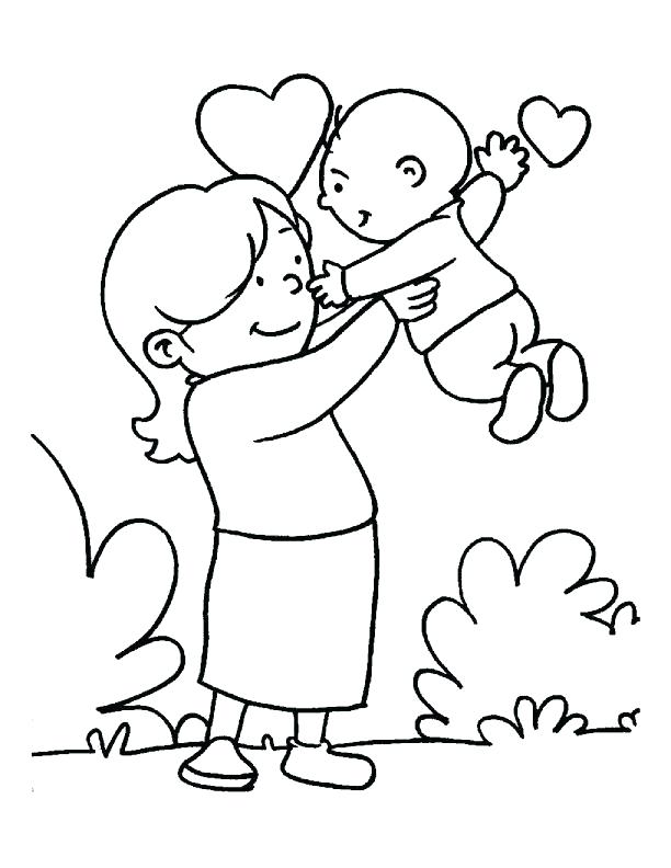 612x792 Mommy Coloring Pages Moms Coloring Pages In The Loving Care Of Her
