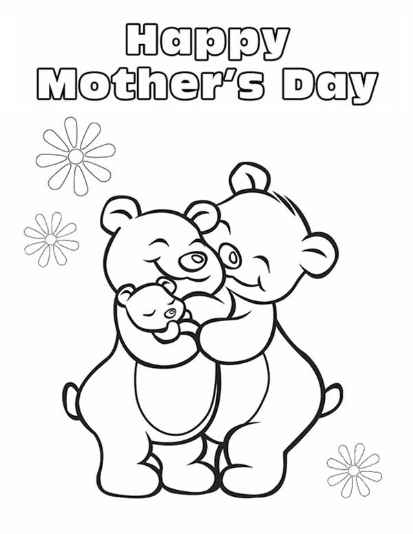 600x775 Big Hug From Mommy On Mothers Day Coloring Page Coloring Sun