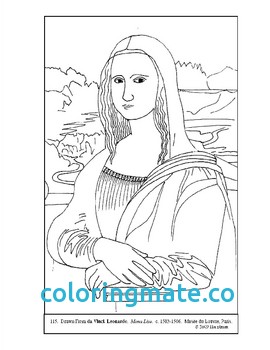 Mona Lisa Line Drawing at GetDrawings | Free download