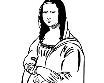 340x270 Mona Lisa Sticker Etsy