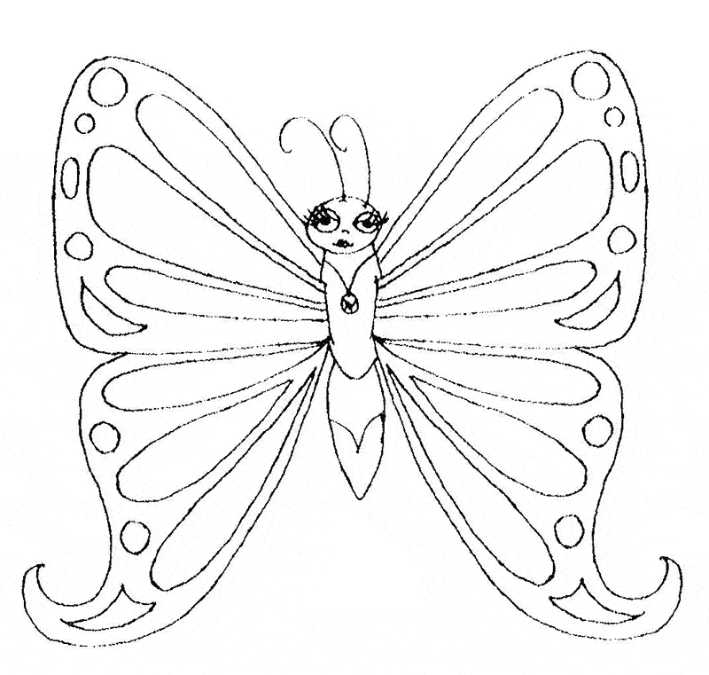 800x761 Monarch Butterfly Coloring Page