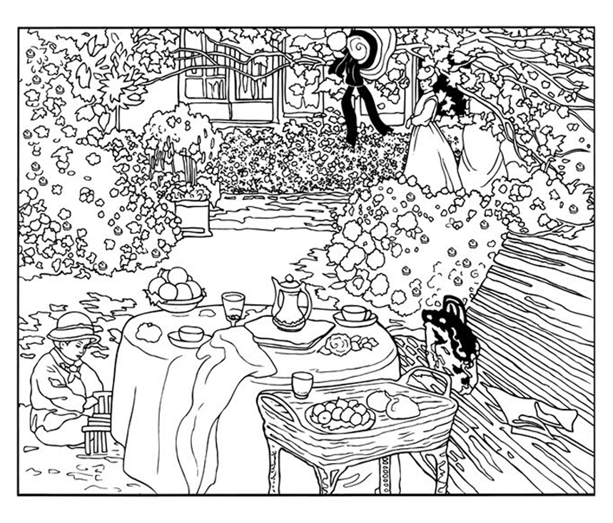 859x733 To Print This Free Coloring Page Monet Click