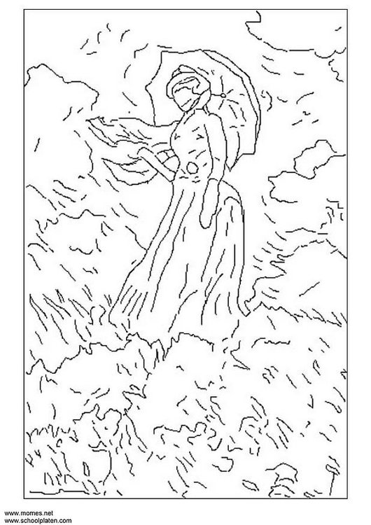 530x750 Coloring Page Monet