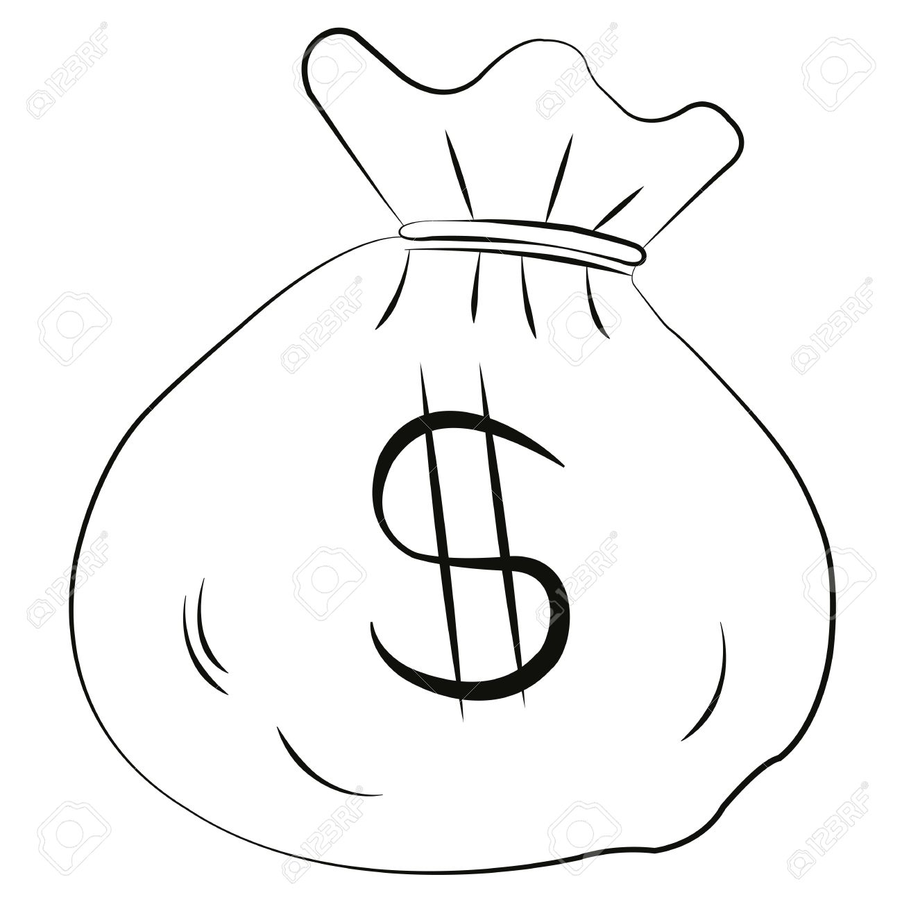 1300x1300 Vector Money Bag Is Isolated On A White Background. Royalty Free