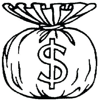 343x350 Coloring Pages Of Money Money Coins Coloring Pages Money Coloring