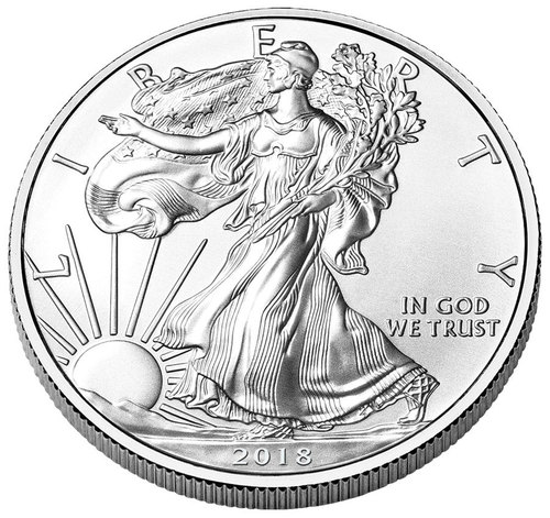 500x471 2018 American Silver Eagle Roll Of 20