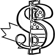 236x238 Money Sign Coloring Pages