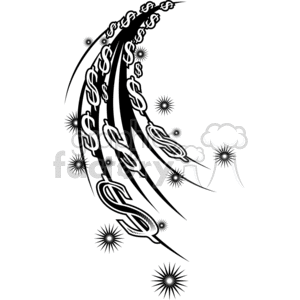 300x300 Royalty Free Money Tattoo Design 377697 Vector Clip Art Image