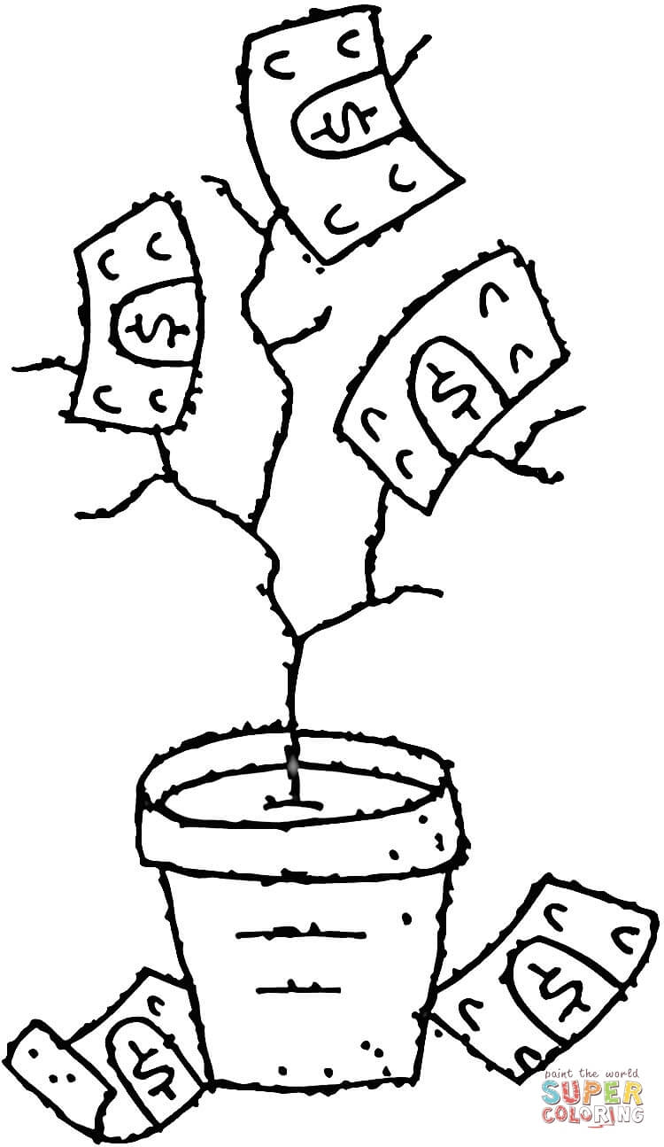 750x1295 Money Tree Coloring Page Free Printable Coloring Pages
