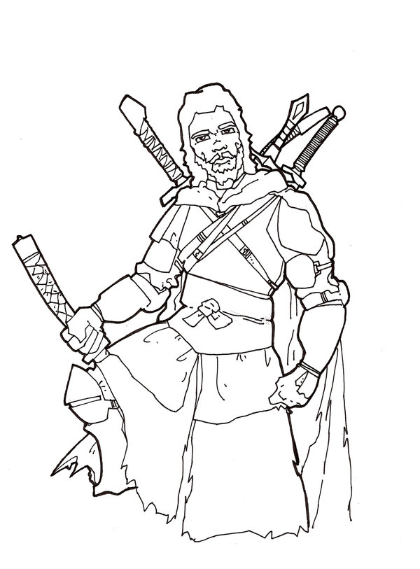 600x813 Monk Warrior Sketch By Jasonwelcome