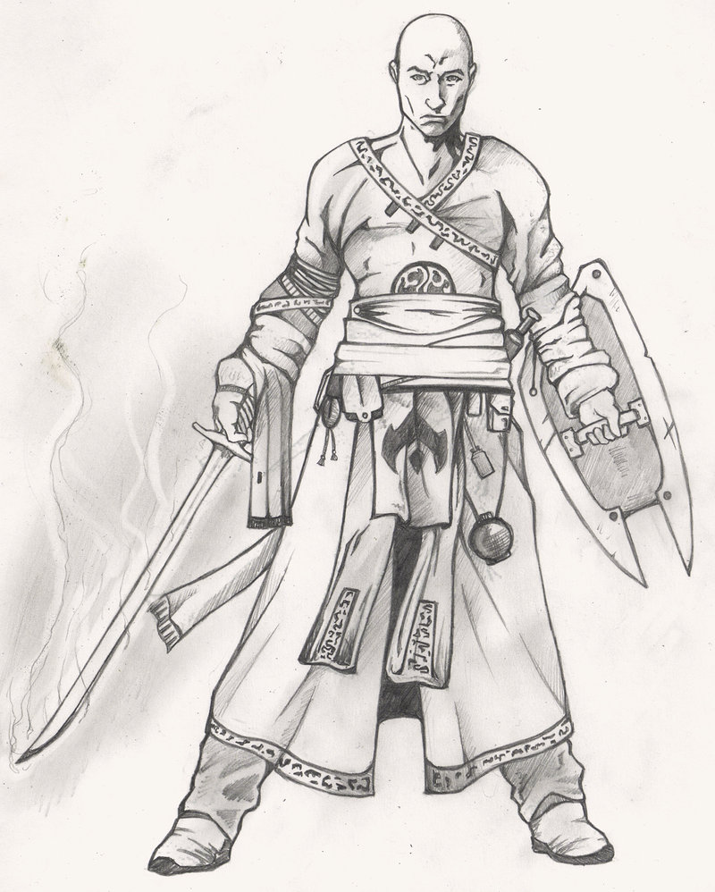 800x998 Warrior Monk Concept Art By Christopher Stoll