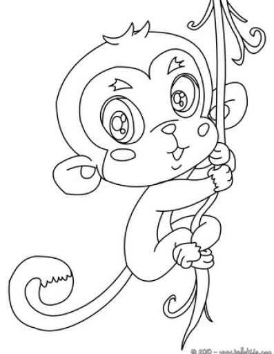397x513 Adorable Monkey Baby Coloring Coloring Cute Baby Girl Coloring