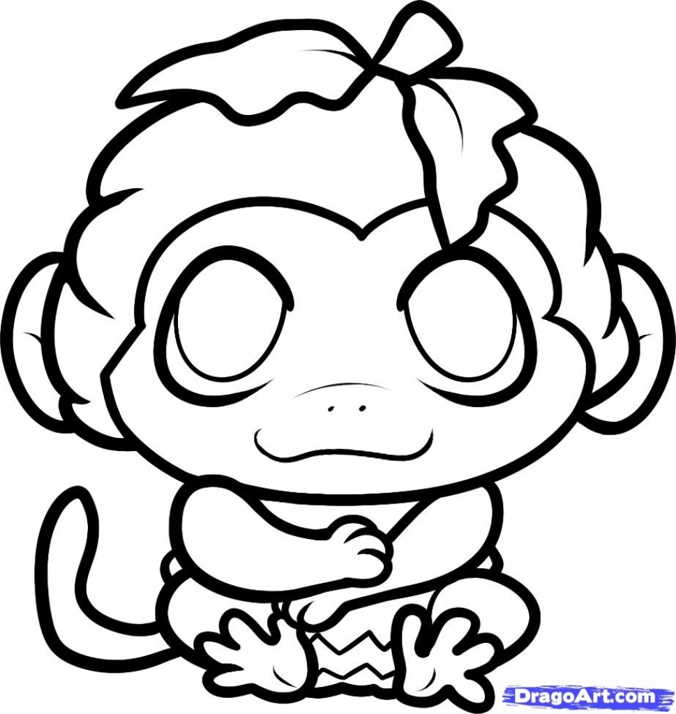 969x1024 Easy To Draw Monkey How To Draw A Halloween Monkey Halloween