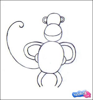 300x323 How To Draw Monkey