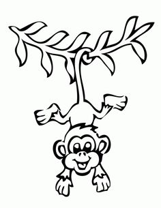 236x305 Hanging Monkey Template