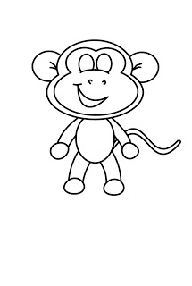 215x320 How To Draw Cartoons Monkey