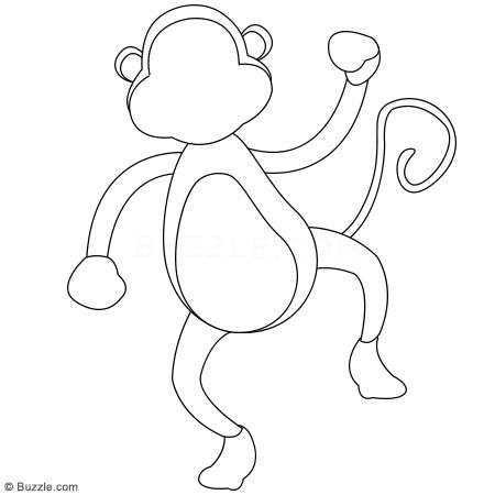 450x450 Cartoon Monkey Hanging From Tree